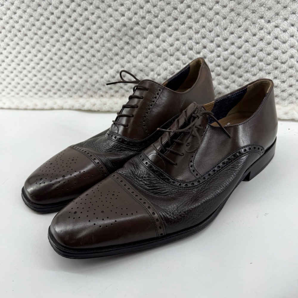 Florsheim‎ Imperial Mens Brown Leather Wingtip Oxford Dress Shoes Brogue